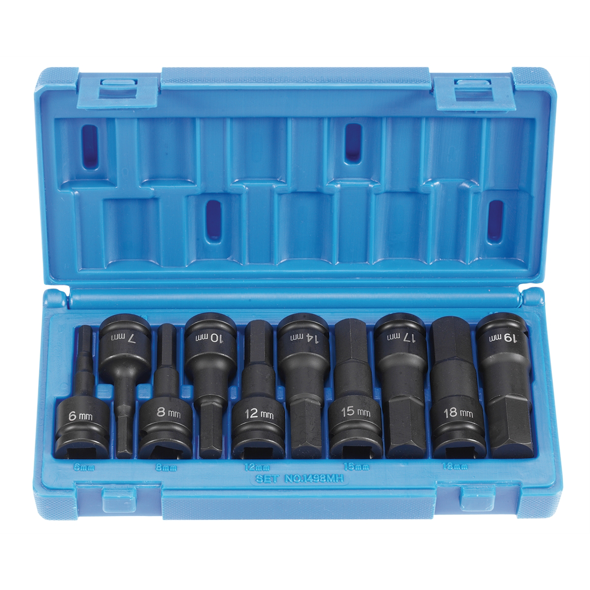 Grey Pneumatic 10 PC 1/2 DRIVE METRIC HEX DRIVER SET