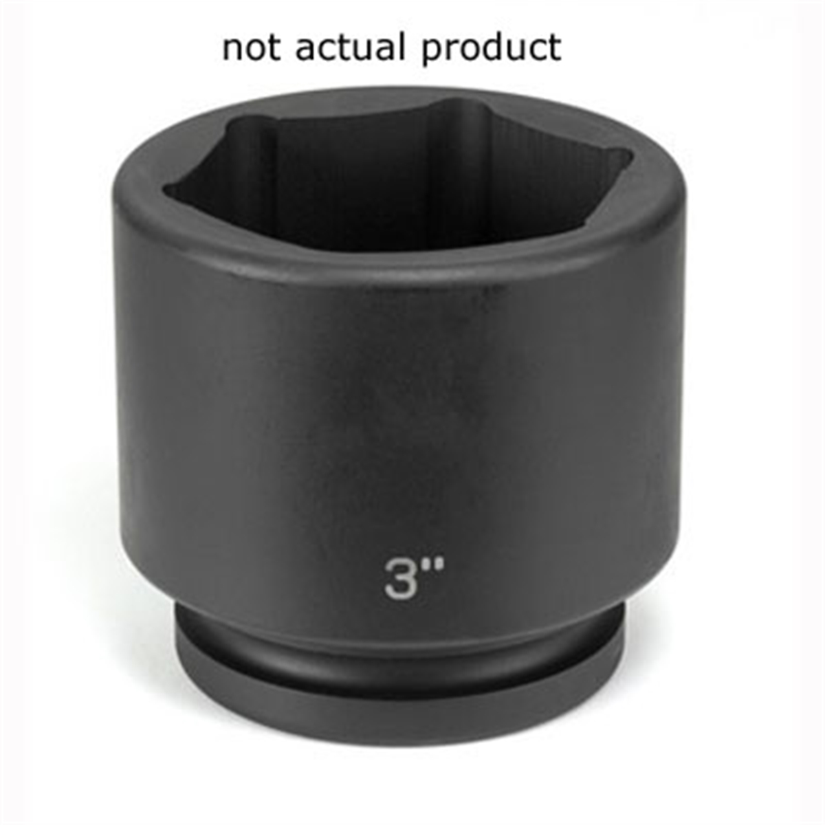 Grey Pneumatic SOC 2-5/8 1"D IMP 6PT BLK