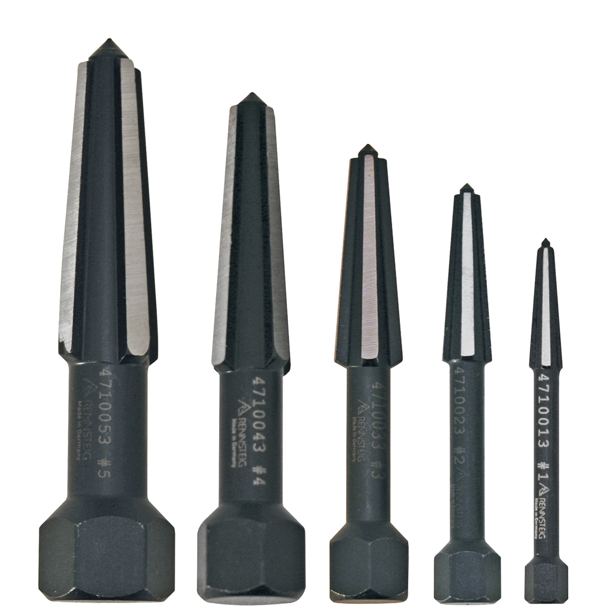 KNIPEX Rennsteig 5-Pc. Double Edge Screw Extractor set