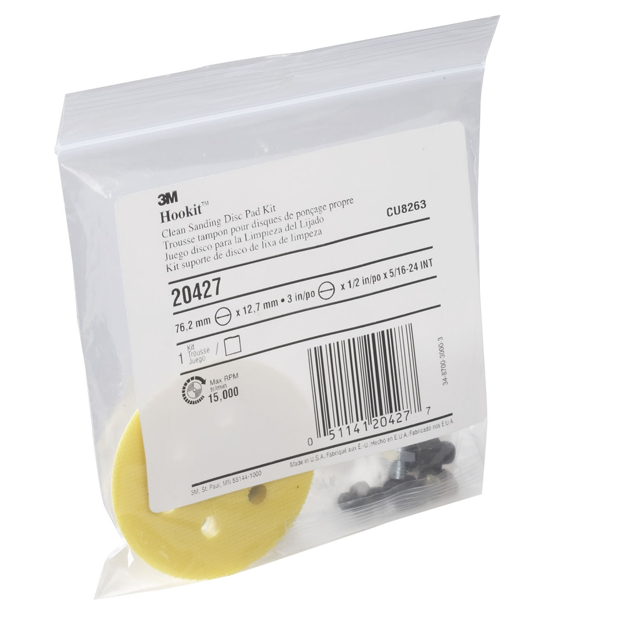 3M 3in hook it pad