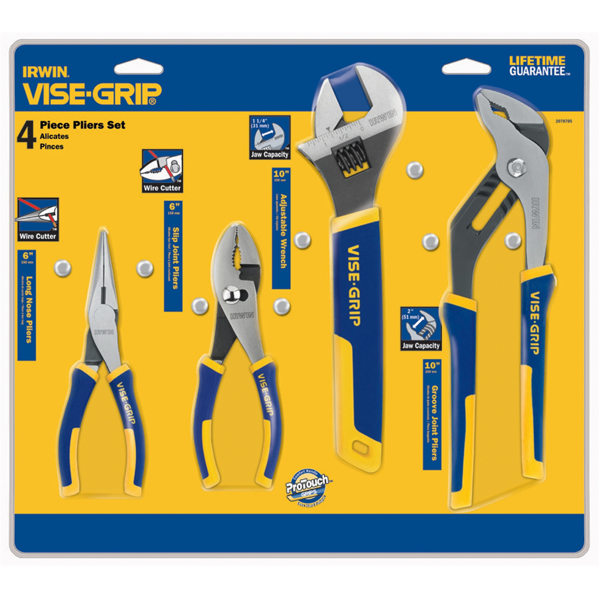 Vise Grip 4-Piece Vise-Grip ProPliers Set