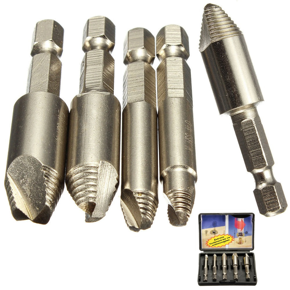5pcs plastic box screw extractor