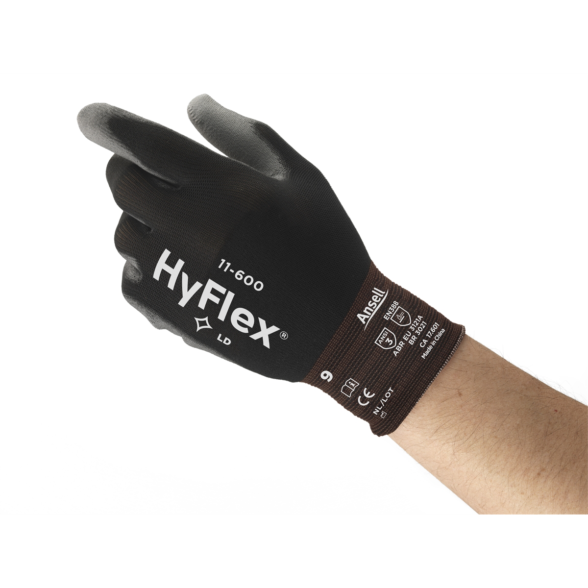 Ansell GLOVE HYFLEX 11-600 LIGHT DUTY CUT RESISTANT SZ 11