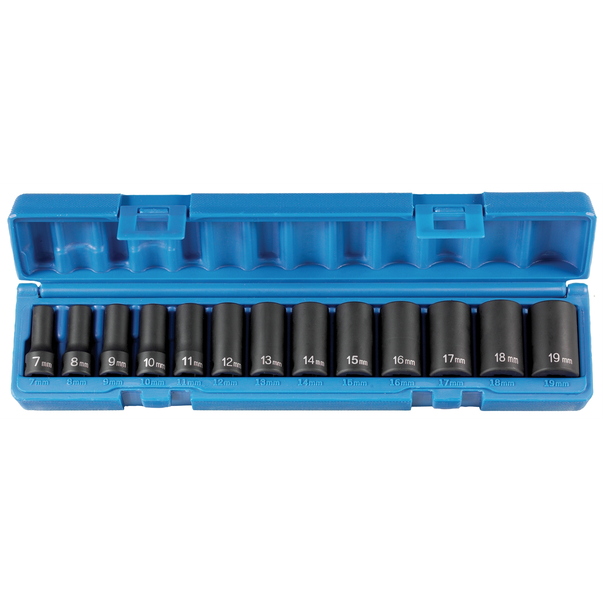 Grey Pneumatic 3/8" Drive 13 Piece Semi Deep Metric Impact Set