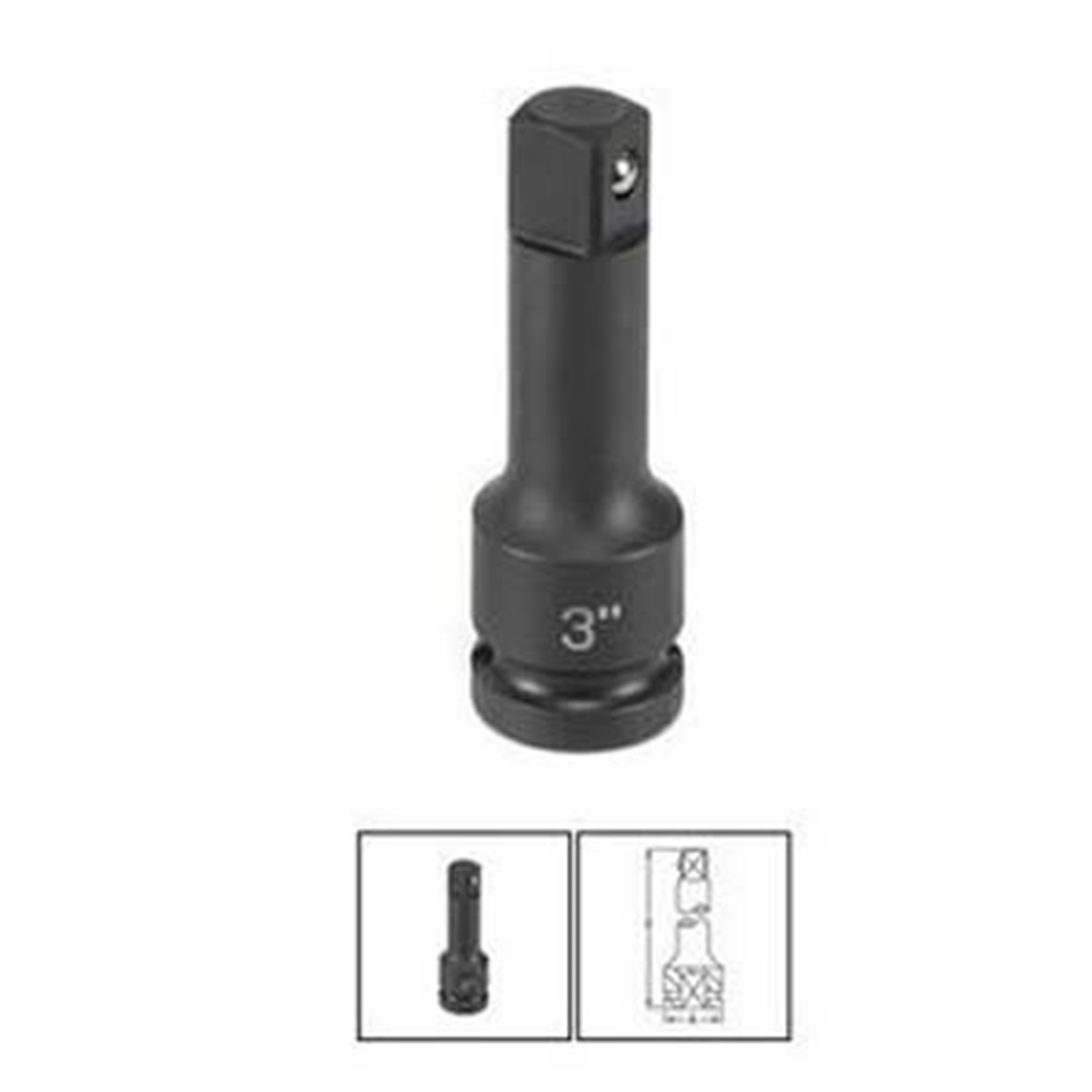 Grey Pneumatic 1/2" DR X 18" EXTENSION W/LOCKING PIN