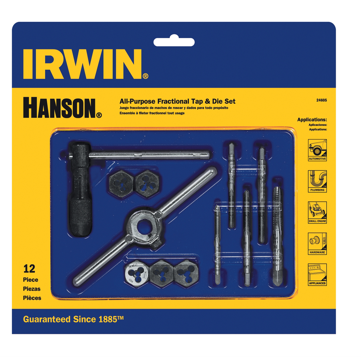 Hanson 12 Pc. Taps & Dies Carded Set