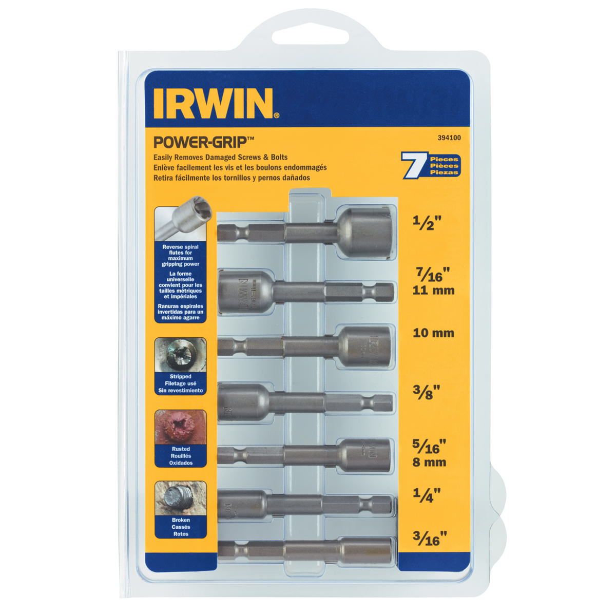 Hanson POWER GRIP NUT BUSTER SET 7 PC