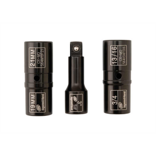 Ingersoll Rand 1/2" Drive Hex SAE Lugnut Service Flip Impact Socket Set, 3-Piece