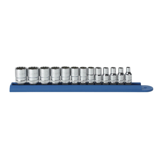 GearWrench 13 Piece 1/4 Inch Drive 12 Point Standard Metric Socket Set