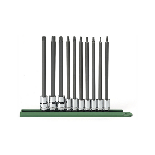 GearWrench 10 Piece 1/4 Inch & 3/8 Inch Drive Long Torx Bit Socket Set