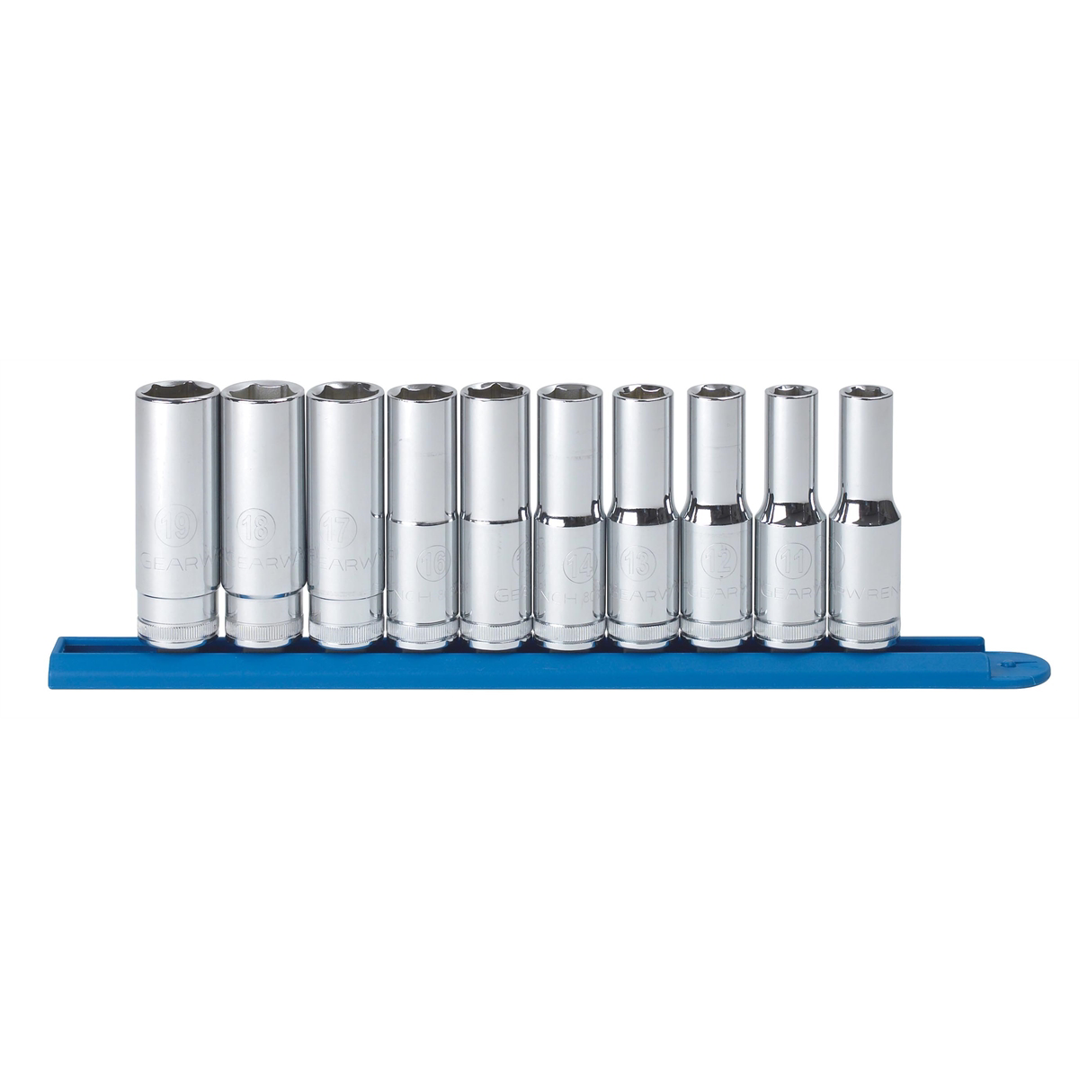 GearWrench 10 Piece 1/2 Inch Drive 6 Point Deep Metric Socket Set