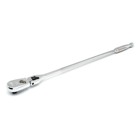 GearWrench 1/2 Inch Drive 90-Tooth Locking Flex Head Teardrop Ratchet 24 Inch