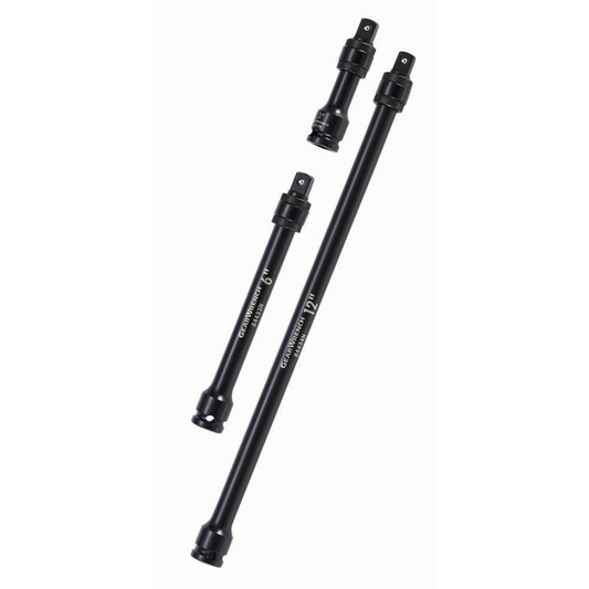 GearWrench 3 Piece 3/8 Inch Drive Impact Locking Extension Set 3 Inch, 6 Inch & 12 Inch