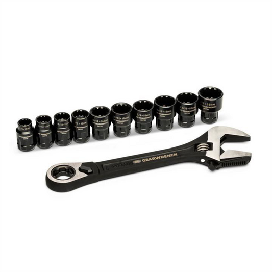 GearWrench 11 Piece Pass-Thru Adjustable Wrench Set