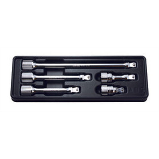 Ko-ken USA 1/2 Sq. Dr. Wobble-Fix Extension Bar set 50-250mm ABS Tray  5 pieces