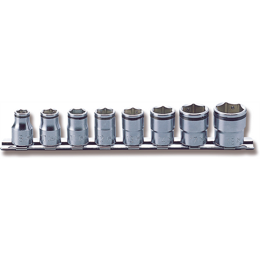 Ko-ken USA 3/8 Sq. Dr. Socket set 8mm-19mm Nut Grip 200mm 8 pieces