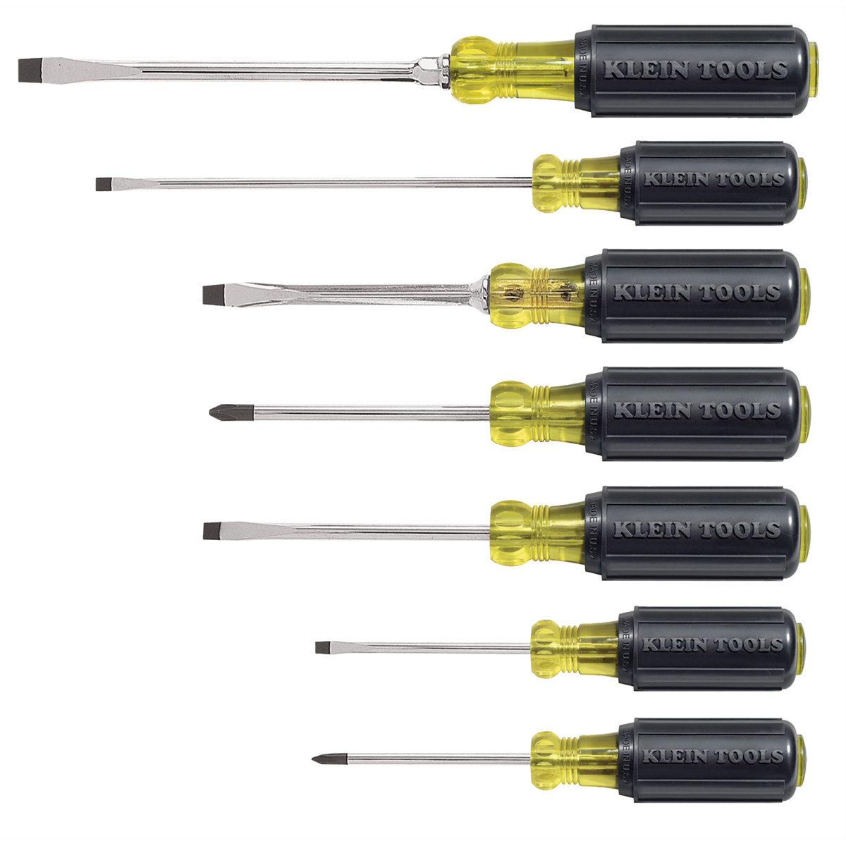 Klein Tools 7-Piece Cushion Grip Assortment Screwdriver Set