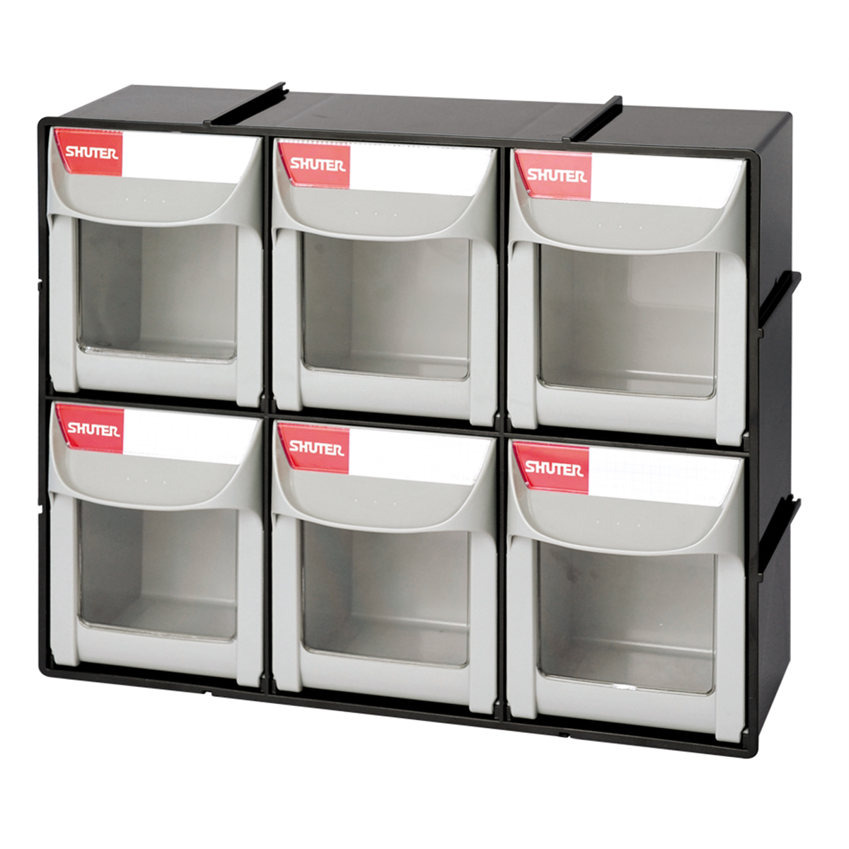 ShopSol Flip Out Part Storage Bins - 6 Compartment