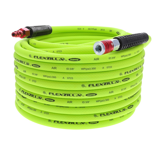 Legacy Manufacturing Flexzilla 3 Piece Air Hose Kit - 3/8 Inch x 100 Foot with ColorConnex Type D Red Coupler and Plug