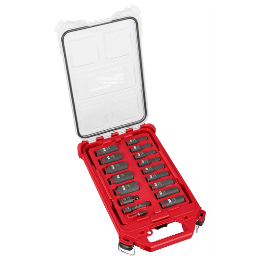 Milwaukee Tool SHOCKWAVE Impact Duty Socket 3/8 Dr 17PC SAE PACKOUT Set