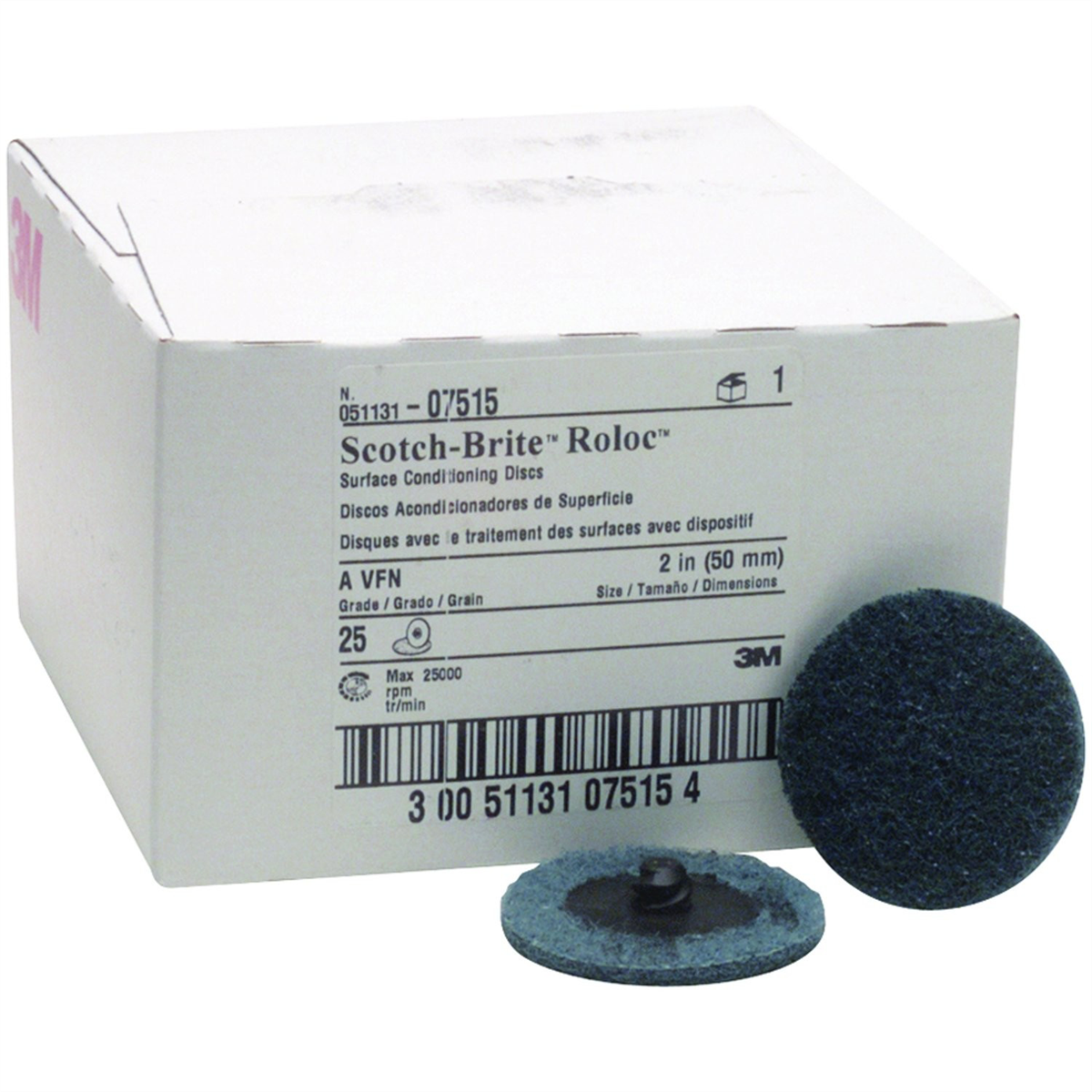 3m disc roloc 2 vf 25/bx blue