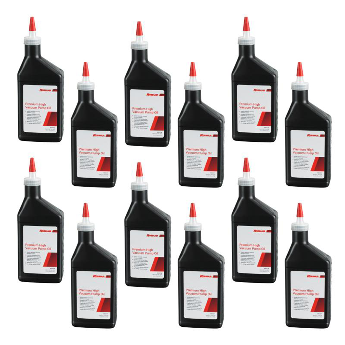 Robinair  Premium High Vacuum Pump Oil, Pint bottle (Case of 12 bottles)