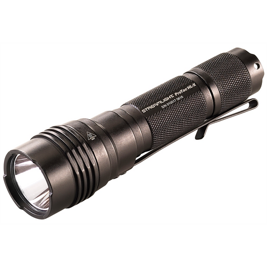 Streamlight 1000 Lumen ProTac HL-X Flashlight - Includes (2) CR123A lithium batteries and holster - Clam - Black