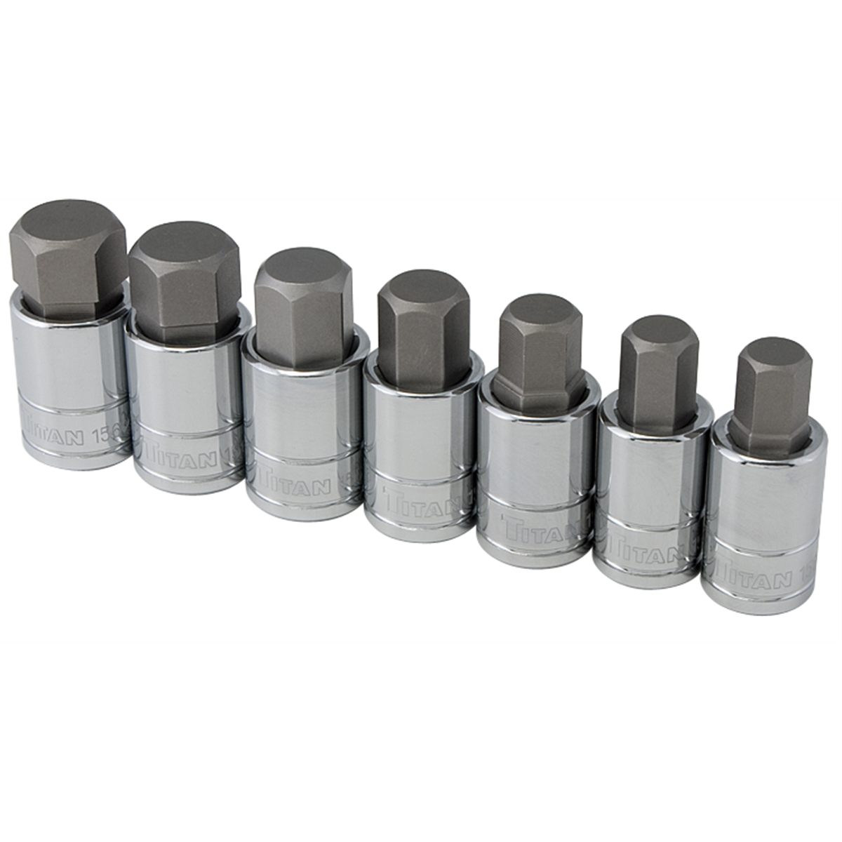 Titan 7-pc 1/2" dr metric large hex
