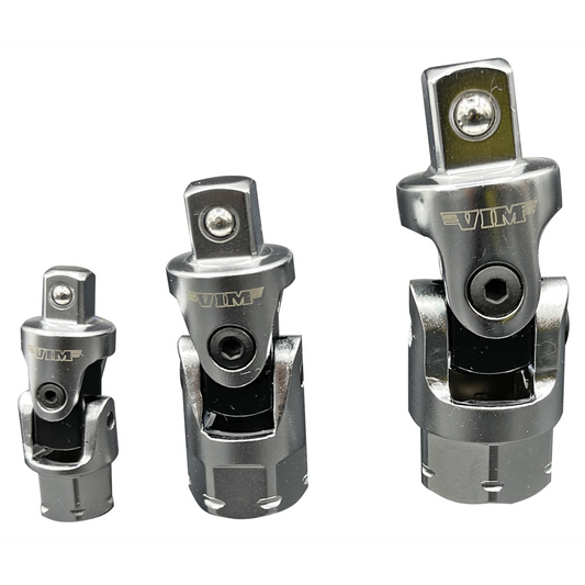 VIM Tools 3 Piece Firm Flex Dual Drive UJ Adapter Set