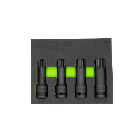 VIM Tools 1/2 Inch Drive Impact TORX Drivers, T70,T80,T90,T100, One Piece Drivers,3 Inch Long